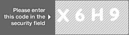 captcha code for visual authentication  letter X number 6 letter H number 9