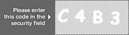 captcha code for visual authentication  letter C number 4 letter B number 3
