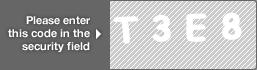 captcha code for visual authentication  letter T number 3 letter E number 8